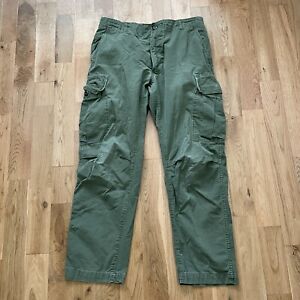Vintage OG 107 Vietnam War Jungle Trouser Pants Ripstop Poplin 30x27 Broken Zip