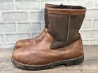 UGG Australia Beacon Sheepskin-Lined Brown Leather Boots Men's Sz 15 (5485)