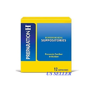 Preparation H Hemorrhoid Suppositories 12 Count Exp 8/2024