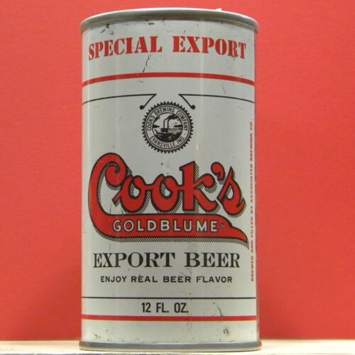 Cook's Goldblume Export Beer 12 oz S/S Can Associated Brewing 3 Locations 33-O