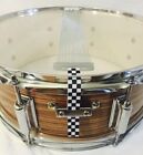 2 SnareFlair Custom Snare Drum 🥁 Straps Black White Checkers Ska USA Percussion