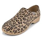 JEFFRICO Clogs for Women Nurse Shoes Garden Clogs Slip Resistant Leopard Clogs