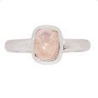 Natural Rose Quartz - Madagascar 925 Sterling Silver Ring Jewelry s.9 CR24330
