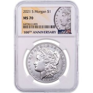 2021-S (MS70) $1 Morgan Silver Dollar NGC