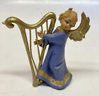Vintage Fontani Depose Angel with Harp #161 Purple Dress