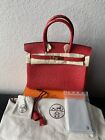 HERMES Birkin 30 Ostrich Rogue Vif Gold Hardware New With Bababebi Authencation