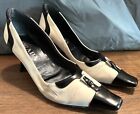 PRADA Black patent leather and nylon shoes pumps heels size 39 1/2 EU