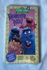 Sealed New Sesame Street Monster Hits VHS Tape with Poster
