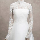 Vintage Lace Wedding Boleros Bridal Jacket High Neck Long Sleeves Shawl Custom