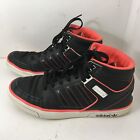 Adidas Hi Top Sneakers Men's 10.5 Black Leather EVH-791004 Lace Up Athletic