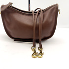Vintage Coach Small Swinger Bag Brown Leather Double Strap Crossbody