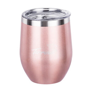 12oz Wine Tumbler Lid Double Wall Stainless Steel Insulated wine glass Copper
