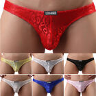 Men Sexy Underwear Briefs Lingerie Lace G-String Thong Solid Panties Underpants