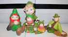 Set of 5 '78-'80 Vintage Hand Painted Ceramic Yard & Garden Gnomes Statues