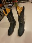 Nocona Cowboy Boots Black Mens Size 11 D Western USA