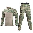 Men's Tactical T-shirt Pants Army Military Combat Uniform Cargo Hiking BDU Camo