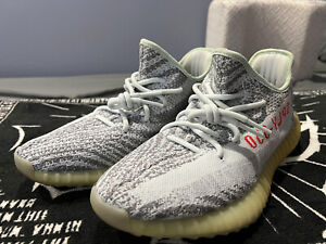 Size 10 - Adidas Yeezy Boost 350 V2 Low Blue Tint GREAT CONDITION No Box