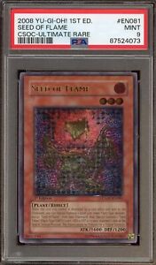 Yu-Gi-Oh! Seed of Flame Ultimate Rare 1st Edition CSOC-EN081 PSA 9 Mint