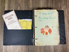Lot Vintage Recipes Handwritten / Clipped Old 3 Ring Binder W Pockets 1970s