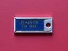 New York License Plate DAV Tag 1970s Disabled American Veterans Keychain NY