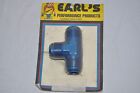 Earls 982416 Blue Anodized Aluminum Tee Fitting -16 AN T Fitting