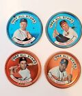 1964 Topps All Star Tin Coin 4 Baseball Lot of 4 Pogs Tokens Collectible