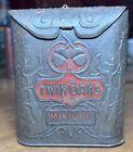 Vintage TWIN OAKS Mixture Tobacco Vertical Embossed Pocket Tin Rolled Hinged Top