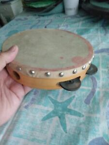 VINTAGE BAND PERCUSSION TAMBOURINE PERCUSSION INSTRUMENT FROM ESTATE