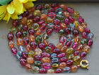 12-15mm Multicolor Tourmaline Irregular Freeform Gemstone Beads Necklace 16-50''