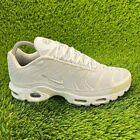 Nike Air Max Plus Mens Size 8 White Athletic Running Shoes Sneakers 604133-139