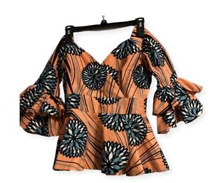 African Wear Ladies Polished Cotton Dress/African Clothing Medium/Small