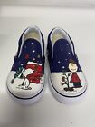 New VANS Peanuts Charlie Tree Snoopy Christmas Toddler Classic Slip On 4.5 Shoes