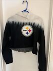 NWT Women’s NFL Pittsburgh Steelers Cropped Hoodie Size XL Football Tie Dye Look