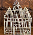 Vintage Large Bird Cage Dome Metal Wire Display Farmhouse