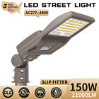 277-480V 150W LED Shoebox Pole Light Commercial Street Parking Lot Light Fixture