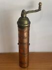 Vintage Brass And Copper Atlas Pepper Mill Spice Grinder Made In Greece