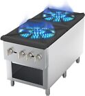 Commercial Gas Ranges 2 Burners Stove Propane and Natural Gas Cook Equipment