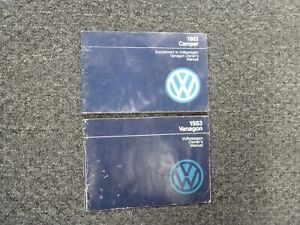 1983 Volkswagen VW Vanagon Camper Westfalia Van Owner Operator Manual Set