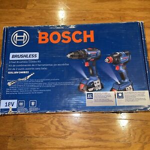 Bosch GXL18V-240B22 18V Hammerdill & Impact Kit W/ 2 Batteries & Charger