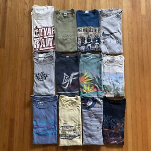 Mens T Shirt Lot Of 12 Adult Sizes Vintage 2000s 00s Bundle Wholesale Used