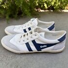 Gola Badminton Mens Size 12 Shoes White Gray Navy Casual Low Trainer Sneakers