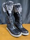 Aleader AL184123 Womens Black Mid Calf Waterproof Lace Up Snow Boots Size 9