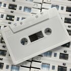 New Blank White C-62 Cassette Tapes Lot Of 5 Recording Mixtape 62 Minute Tab In