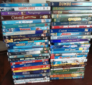 LOT OF 53 KID'S MOVIES ON DVD - Disney, Comedy, Animation