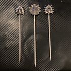 New ListingSet of 3 VTG French Silver Plate Meat Skewer-1 Scallop ,2 Peacock H.France.C