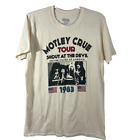 Medium Vintage Motley Crue Tour Tee White 1983 Shout at the Devil T Shirt Top