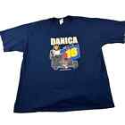 Danica Patrick Size 2XL Navy Blue Short Sleeve Indy Car Run-Rite T-Shirt