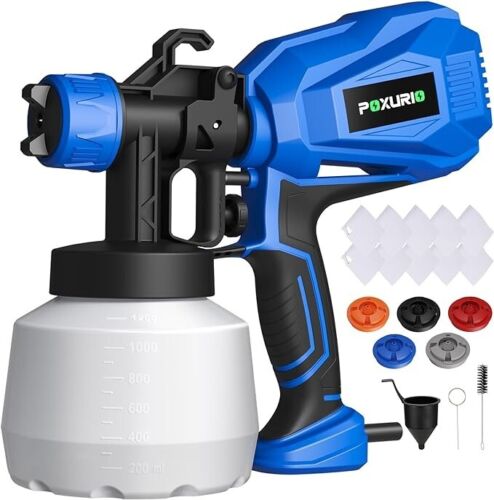 Paint Sprayer, 900W Electric Paint Sprayer with 5 Nozzles and 3 Patterns, 1200ＭL