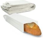 MT Products Disposable White Paper Bread Bags - 5.25