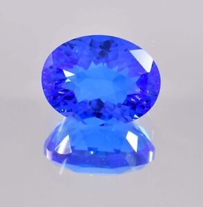 AAA 13.80 Ct Natural Lustrous Blue Tanzanite (GIT) Certified Master Cut Gemstone
